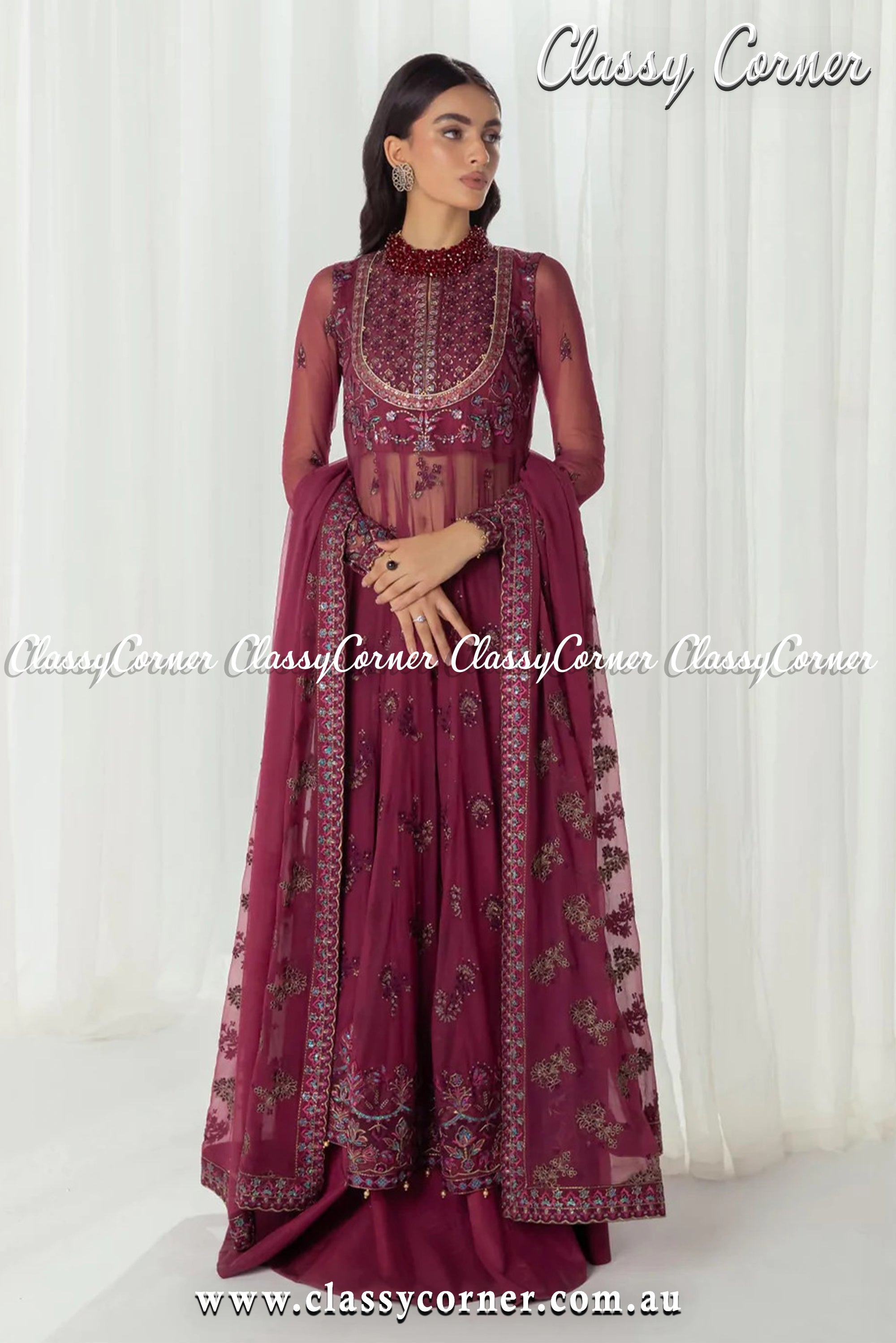 Discover exquisite Pakistani gowns and lehengas customized to your taste at Classy Corner's online shop. Enjoy the very best prices and indulge in rich Pakistani fashion. Shop now