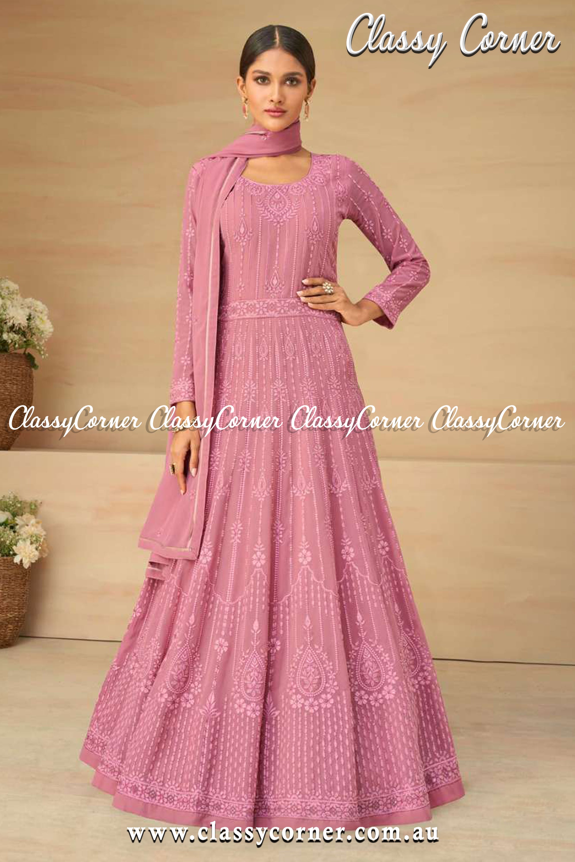 Fast Shipping  on Latest Maxi Style Anarkali Dresses Gowns Designs -Classy Corner