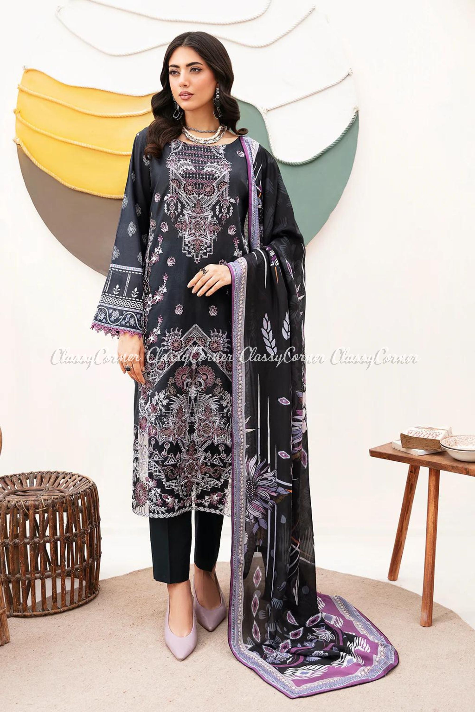 Desi Pakistani Semi Formal Outfits For Women