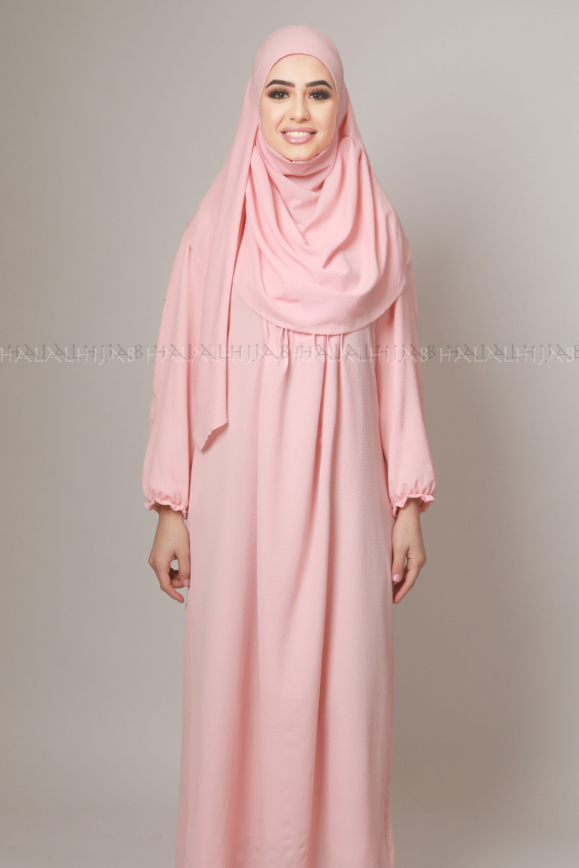 Blush Baby Pink Long Sleeve Dress - Classy Corner
