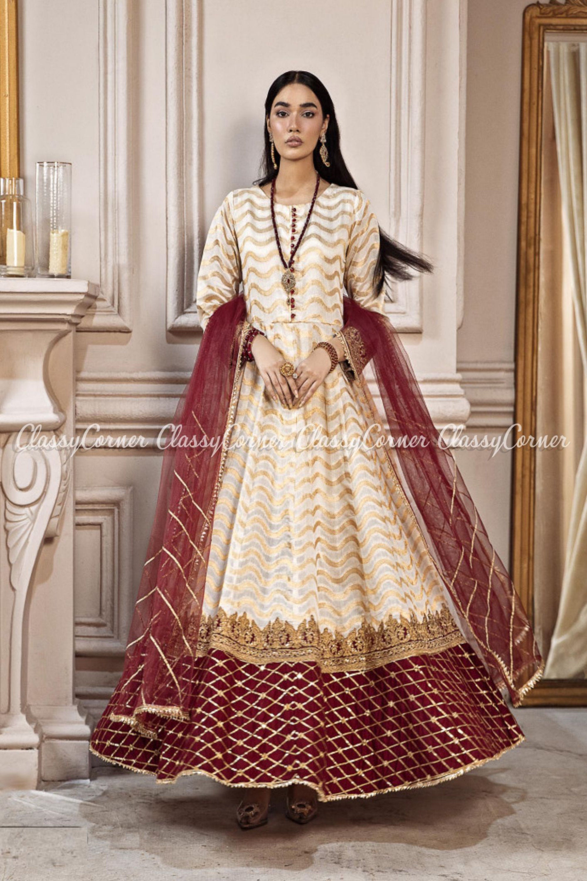 Pakistani Bridal Wear - Maroon Lehenga Blouse – Red Dupatta | Pakistani  bridal wear, Pakistani bridal, Bridal wear