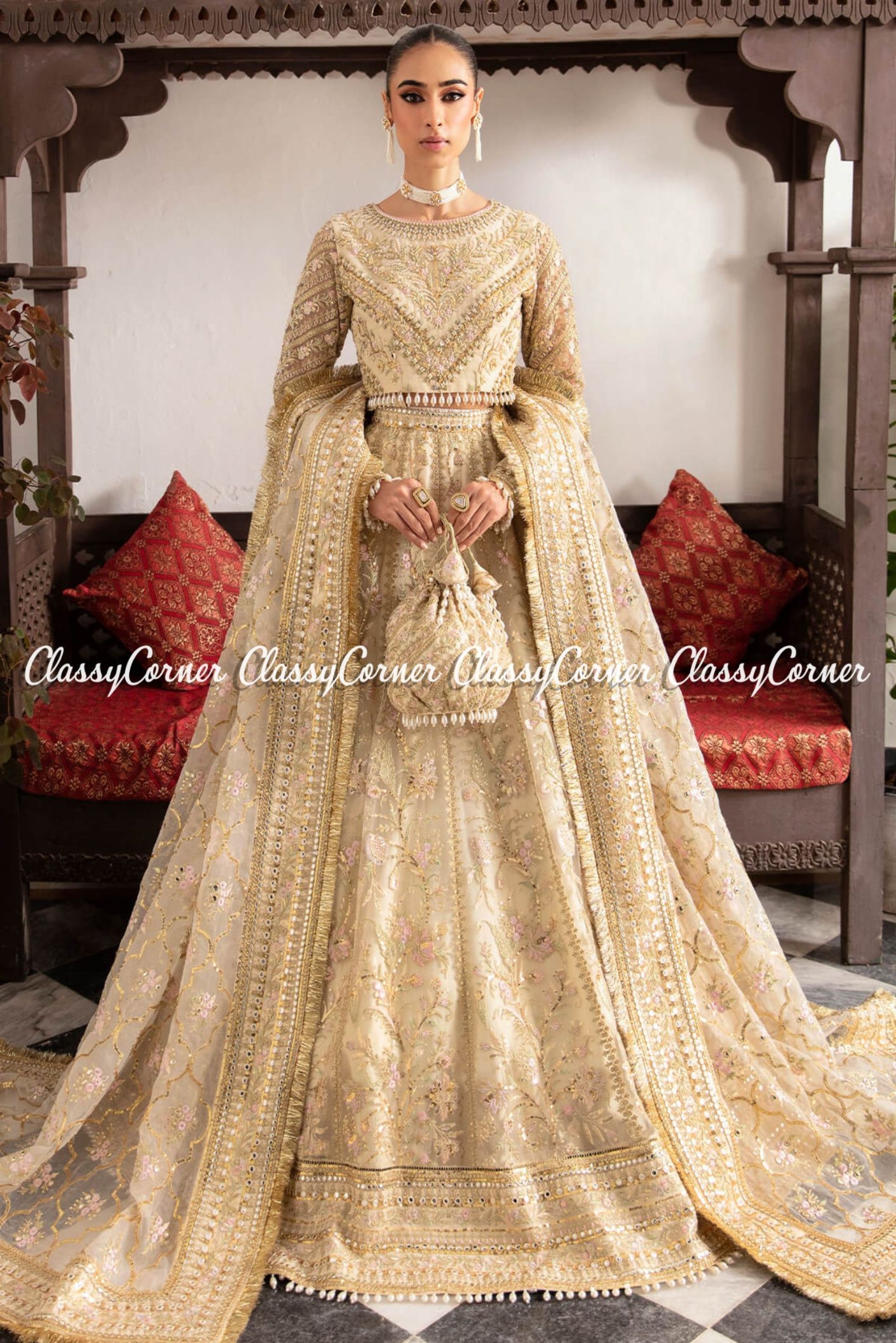Golden Gold Lust Gown by Violet By Preeti Singhal for rent online | FLYROBE
