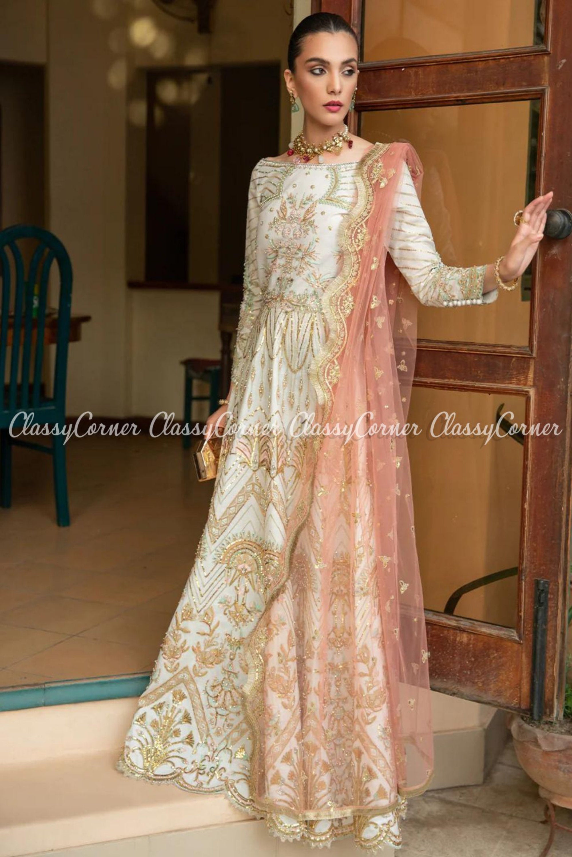 G3 Surat - Exclusive Cream Designer Gown embellished with... | Facebook