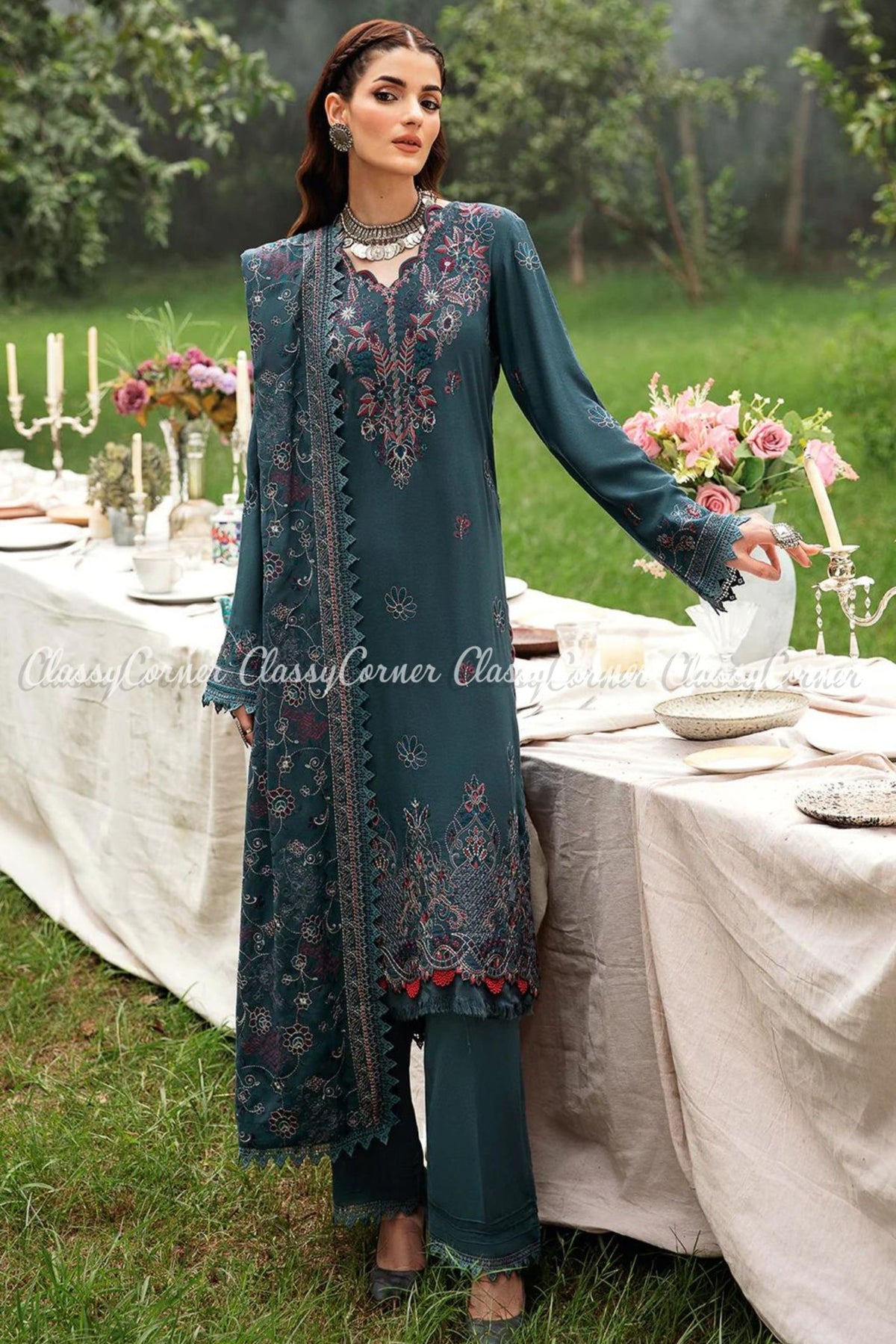 Zinc Karandi Embroidered Formal Wear 3pc Suit